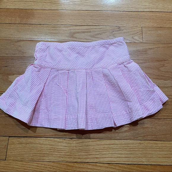 Ralph Lauren Girls Skirt Seersucker Striped Light Pink  Pleated Size 5 EUC - Picture 7 of 9